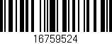 Código de barras (EAN, GTIN, SKU, ISBN): '16759524'