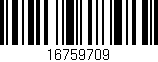 Código de barras (EAN, GTIN, SKU, ISBN): '16759709'