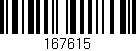 Código de barras (EAN, GTIN, SKU, ISBN): '167615'