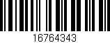 Código de barras (EAN, GTIN, SKU, ISBN): '16764343'
