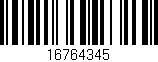 Código de barras (EAN, GTIN, SKU, ISBN): '16764345'