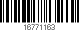 Código de barras (EAN, GTIN, SKU, ISBN): '16771163'
