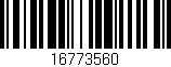 Código de barras (EAN, GTIN, SKU, ISBN): '16773560'