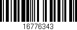 Código de barras (EAN, GTIN, SKU, ISBN): '16776343'