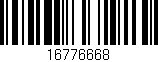 Código de barras (EAN, GTIN, SKU, ISBN): '16776668'