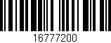 Código de barras (EAN, GTIN, SKU, ISBN): '16777200'