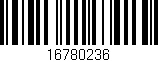 Código de barras (EAN, GTIN, SKU, ISBN): '16780236'