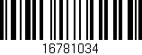 Código de barras (EAN, GTIN, SKU, ISBN): '16781034'