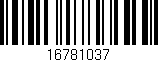 Código de barras (EAN, GTIN, SKU, ISBN): '16781037'