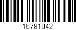 Código de barras (EAN, GTIN, SKU, ISBN): '16781042'