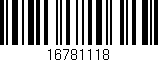 Código de barras (EAN, GTIN, SKU, ISBN): '16781118'