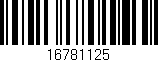 Código de barras (EAN, GTIN, SKU, ISBN): '16781125'