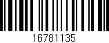 Código de barras (EAN, GTIN, SKU, ISBN): '16781135'
