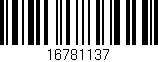 Código de barras (EAN, GTIN, SKU, ISBN): '16781137'