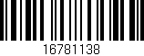 Código de barras (EAN, GTIN, SKU, ISBN): '16781138'