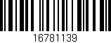 Código de barras (EAN, GTIN, SKU, ISBN): '16781139'