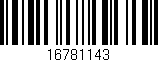 Código de barras (EAN, GTIN, SKU, ISBN): '16781143'