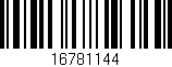 Código de barras (EAN, GTIN, SKU, ISBN): '16781144'