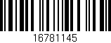 Código de barras (EAN, GTIN, SKU, ISBN): '16781145'