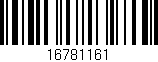 Código de barras (EAN, GTIN, SKU, ISBN): '16781161'