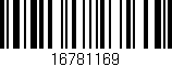 Código de barras (EAN, GTIN, SKU, ISBN): '16781169'