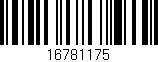 Código de barras (EAN, GTIN, SKU, ISBN): '16781175'
