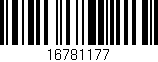 Código de barras (EAN, GTIN, SKU, ISBN): '16781177'