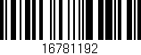 Código de barras (EAN, GTIN, SKU, ISBN): '16781192'