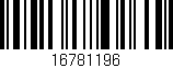 Código de barras (EAN, GTIN, SKU, ISBN): '16781196'