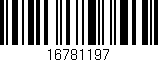 Código de barras (EAN, GTIN, SKU, ISBN): '16781197'