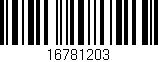 Código de barras (EAN, GTIN, SKU, ISBN): '16781203'