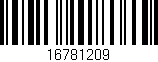 Código de barras (EAN, GTIN, SKU, ISBN): '16781209'
