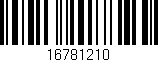 Código de barras (EAN, GTIN, SKU, ISBN): '16781210'