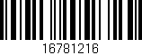 Código de barras (EAN, GTIN, SKU, ISBN): '16781216'