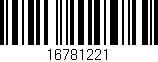 Código de barras (EAN, GTIN, SKU, ISBN): '16781221'