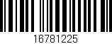 Código de barras (EAN, GTIN, SKU, ISBN): '16781225'