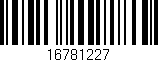 Código de barras (EAN, GTIN, SKU, ISBN): '16781227'