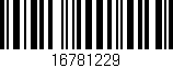 Código de barras (EAN, GTIN, SKU, ISBN): '16781229'