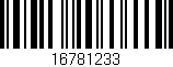 Código de barras (EAN, GTIN, SKU, ISBN): '16781233'