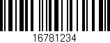 Código de barras (EAN, GTIN, SKU, ISBN): '16781234'