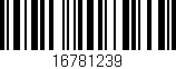 Código de barras (EAN, GTIN, SKU, ISBN): '16781239'