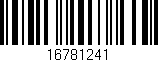Código de barras (EAN, GTIN, SKU, ISBN): '16781241'