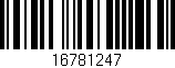 Código de barras (EAN, GTIN, SKU, ISBN): '16781247'