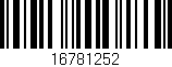 Código de barras (EAN, GTIN, SKU, ISBN): '16781252'