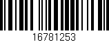 Código de barras (EAN, GTIN, SKU, ISBN): '16781253'