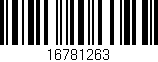 Código de barras (EAN, GTIN, SKU, ISBN): '16781263'