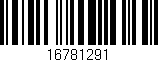 Código de barras (EAN, GTIN, SKU, ISBN): '16781291'