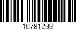 Código de barras (EAN, GTIN, SKU, ISBN): '16781299'