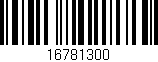 Código de barras (EAN, GTIN, SKU, ISBN): '16781300'