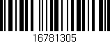 Código de barras (EAN, GTIN, SKU, ISBN): '16781305'